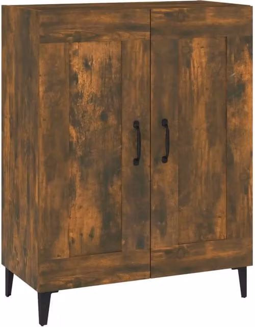 Berkfield Home Smoked Oak Sideboard in Brown, W/D/H: 69.5 x 34 x 90 cm