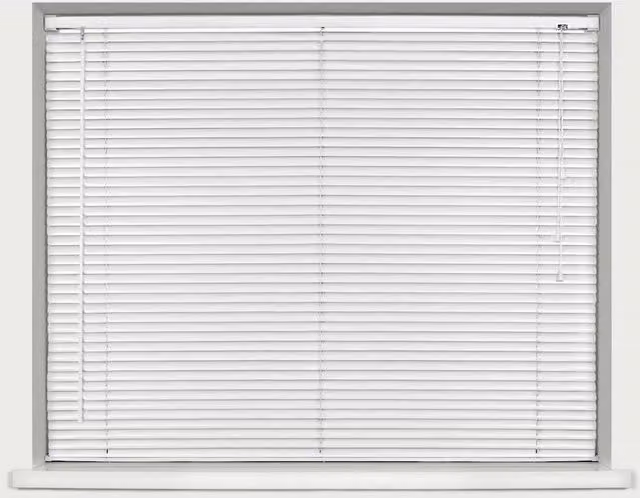 Caecus White Plastic Venetian Blind, Width: 150 cm, Height: 135 cm