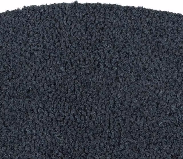 Berkfield Home Semicircular Tufted Coir Door Mat, Dark Grey, W: 80 cm, D: 50 cm