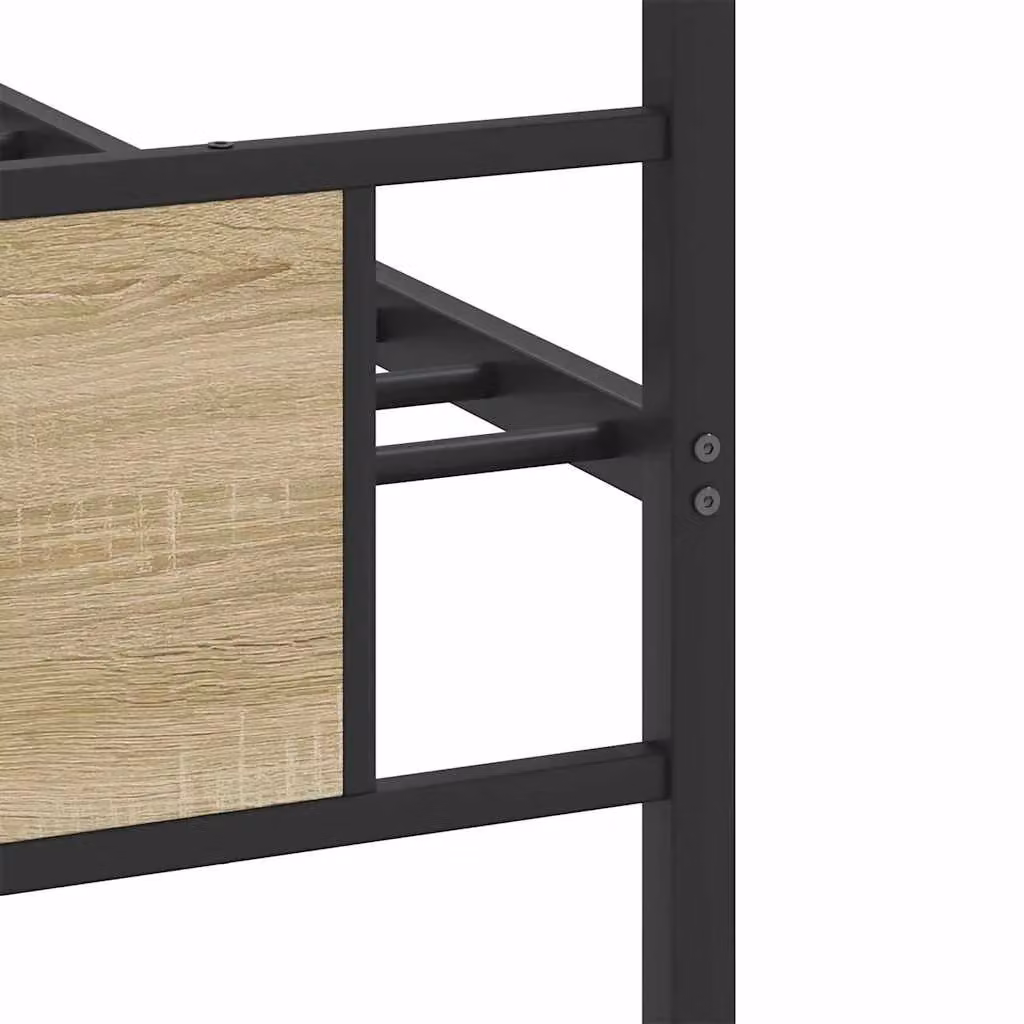 Berkfield Home Small Single Bed Frame in Sonoma Oak and Brown Engineered Wood, W/D/H: 75 x 190 x 91.5 cm – 5