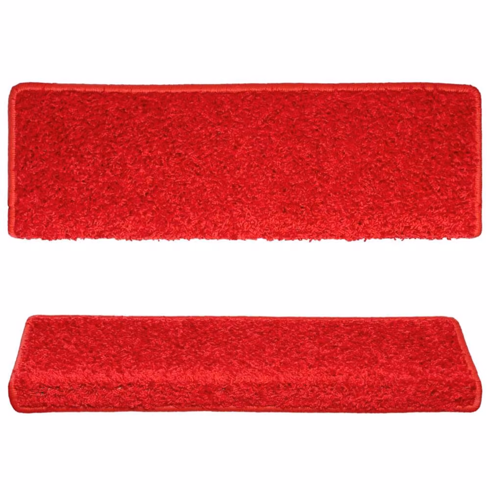 Berkfield Home Decorative Red Stair Tread Carpet Treads, 15 Pieces, W: 65 cm, D: 21 cm, H: 4 cm – 3