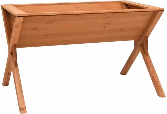 Berkfield Home Wooden Planter Tub in Brown, W/D/H: 90 x 55 x 56 cm