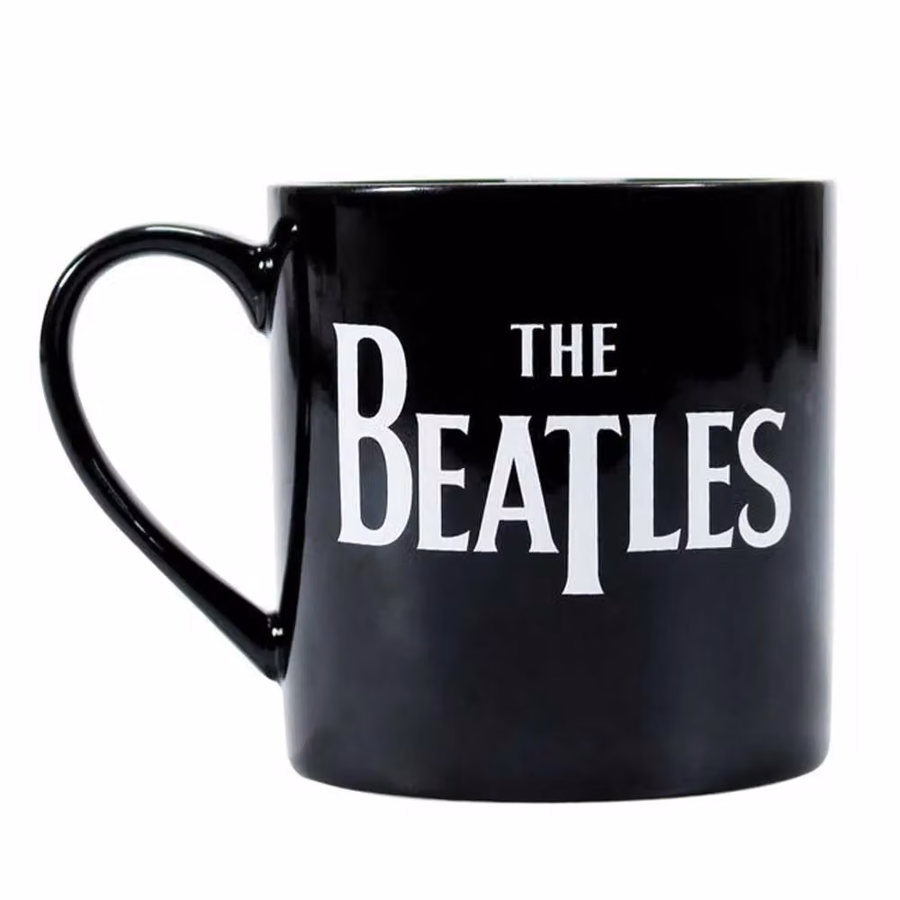 Half Moon Bay The Beatles Classic Drop T Band Logo Black Ceramic Coffee Mug 310ml – 2