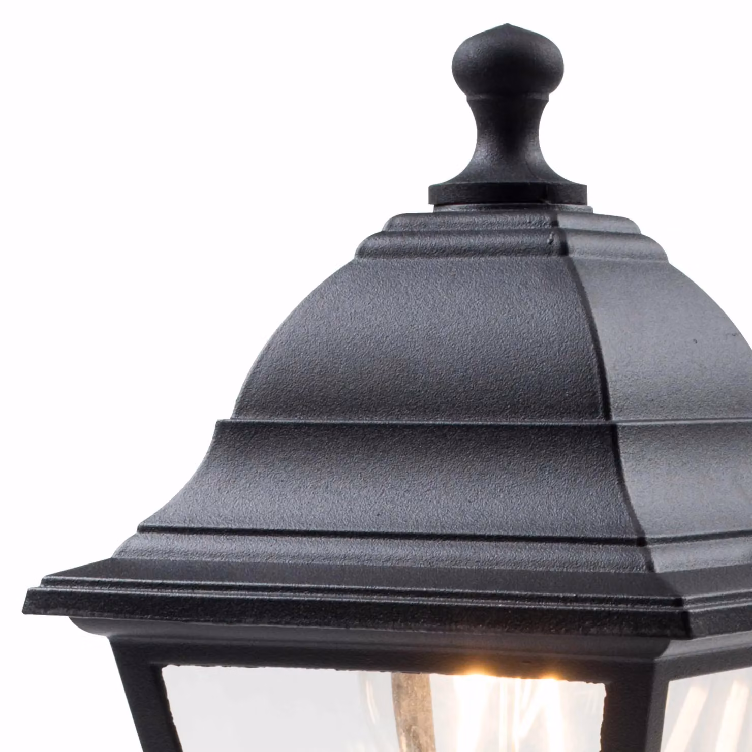First Choice Lighting Cambridge Set of 2 Black Four Sided Lantern IP44 Outdoor Post Lights – 3