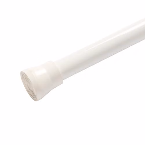 OHS Extendable White Shower Curtain Tension Pole, 120 cm