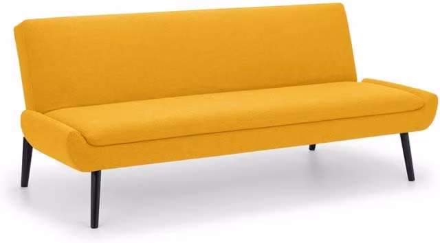 Ashfield Curled Base Sofabed in Mustard Yellow