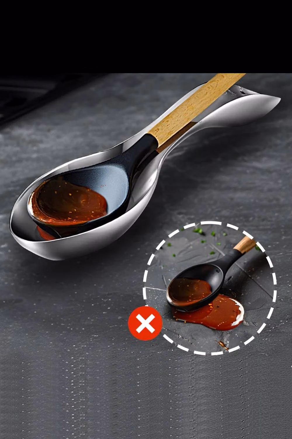 Gourmet Easy Oval Stainless Steel Spoon Rest - Silver – 2