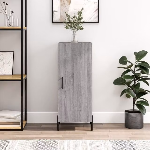 Berkfield Home Grey Sonoma Sideboard in Engineered Wood W/D/H: 34.5 x 34 x 90 cm – 1