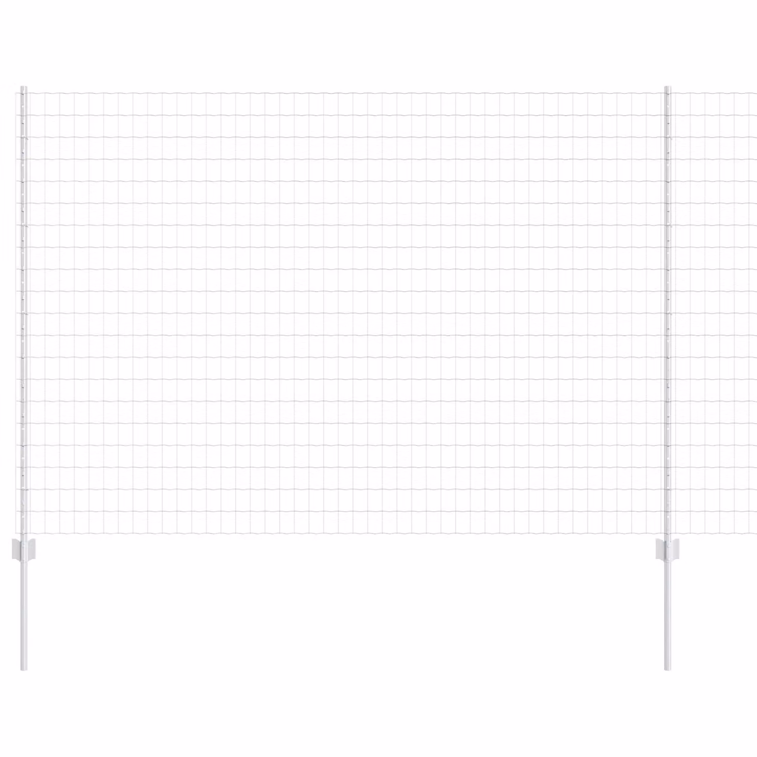 Berkfield Home Euro Fence with 10 U Posts, Galvanised Steel, Silver/Grey, W: 10 m, H: 1.6 m – 2