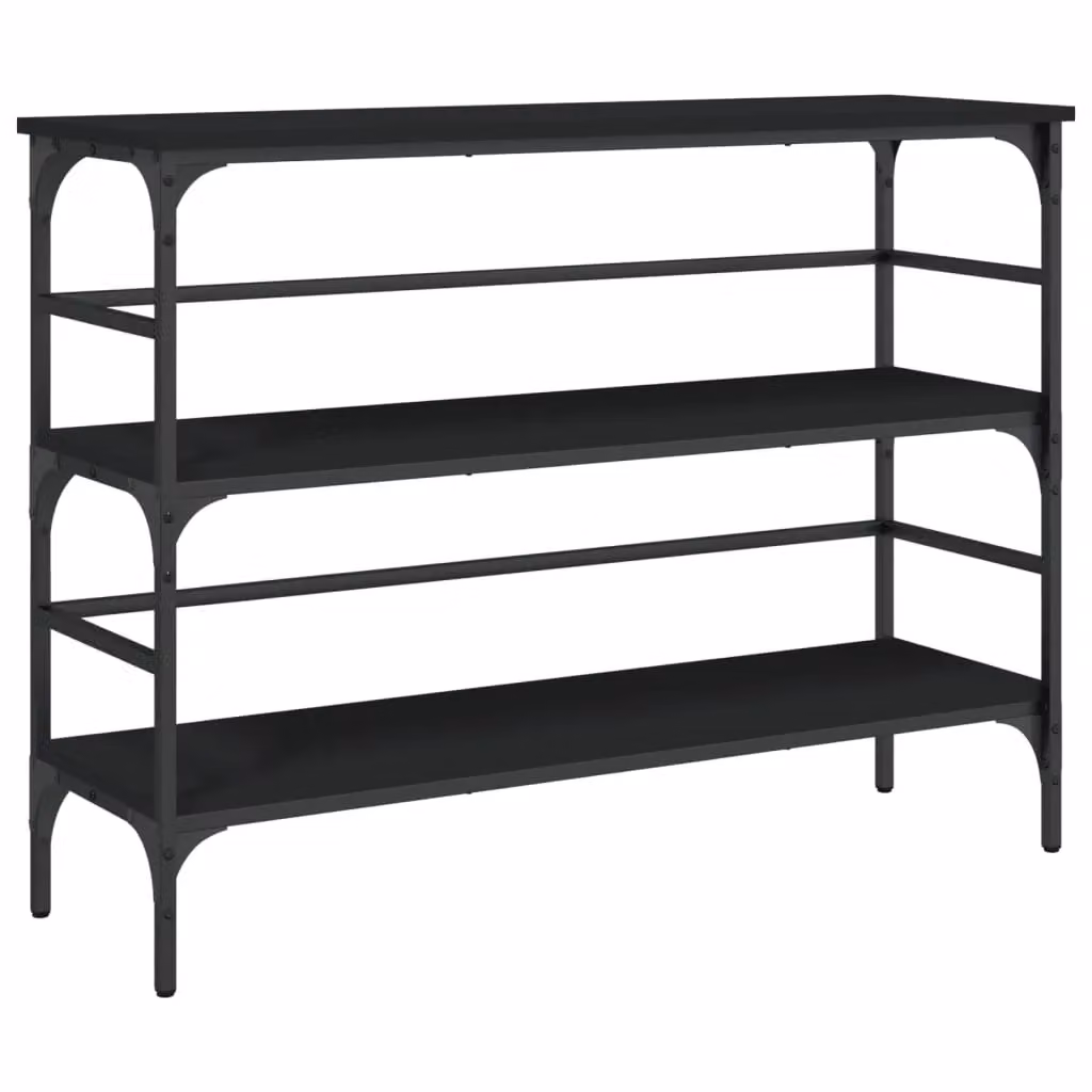 Berkfield Home Black Industrial Console Table in Engineered Wood W/D/H: 100 x 32 x 75 cm – 2