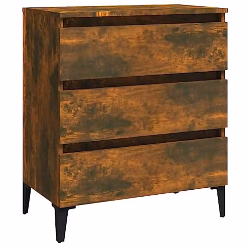 vidaXL Sideboard in Brown Smoked Oak, Engineered Wood, W: 60 cm, D: 35 cm, H: 69 cm
