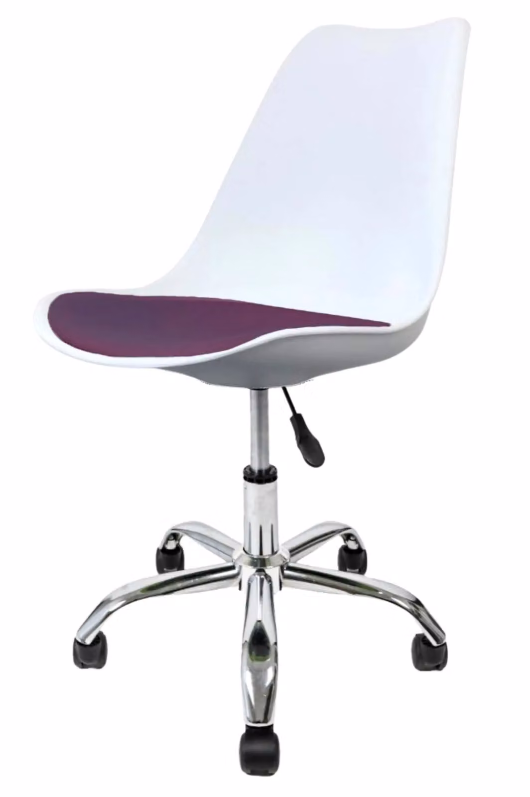 Fusion Living Soho Modern Plastic Dining Chair with Swivel Base in Aubergine – 2