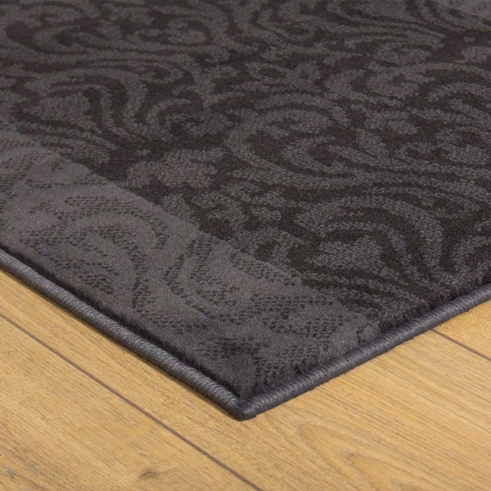 runrug Baroque Hallway Carpet Runner Rug in Grey, W/D/H: 70 x 300 cm – 3
