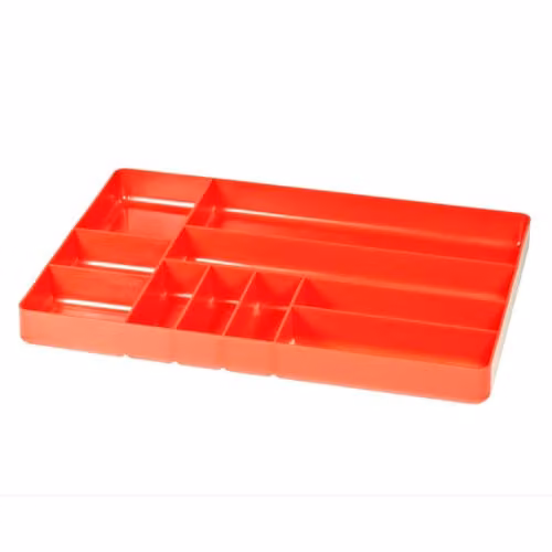 Ernst Manufacturing 10 Compartment Plastic Drawer Organiser Tray, Red – 1