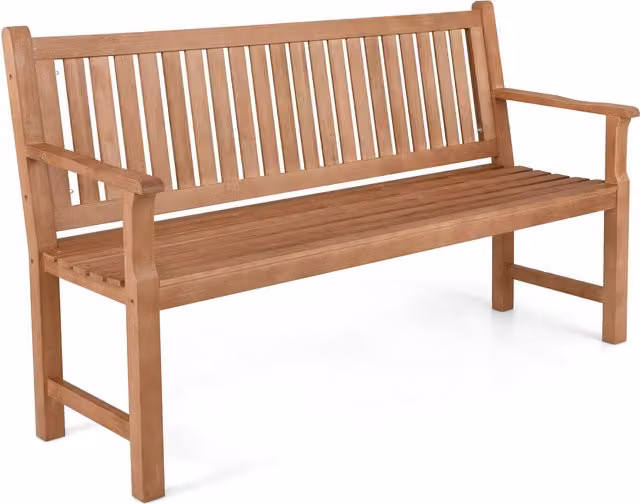 Costway 3-Person Wooden Garden Bench in Brown