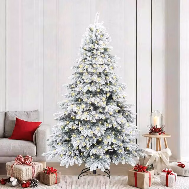 Berkfield Home Artificial Green Christmas Tree with 300 LEDs, Height: 240 cm – 1