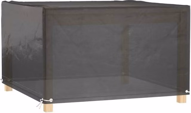 Berkfield Home Water-Repellent Square Garden Furniture Cover in Black, W/D/H: 125 x 125 x 75 cm – 1