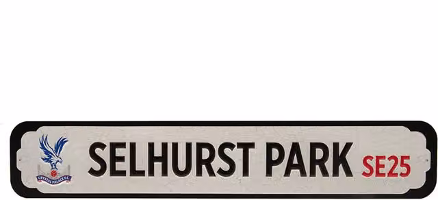 Crystal Palace FC Deluxe Stadium Plaque in Blue, Black and White