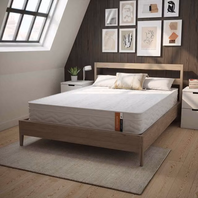 Summerby Sleep No. 2 Coil Spring and Envirofoam Hybrid Mattress, White, W: 180 cm, D: 200 cm