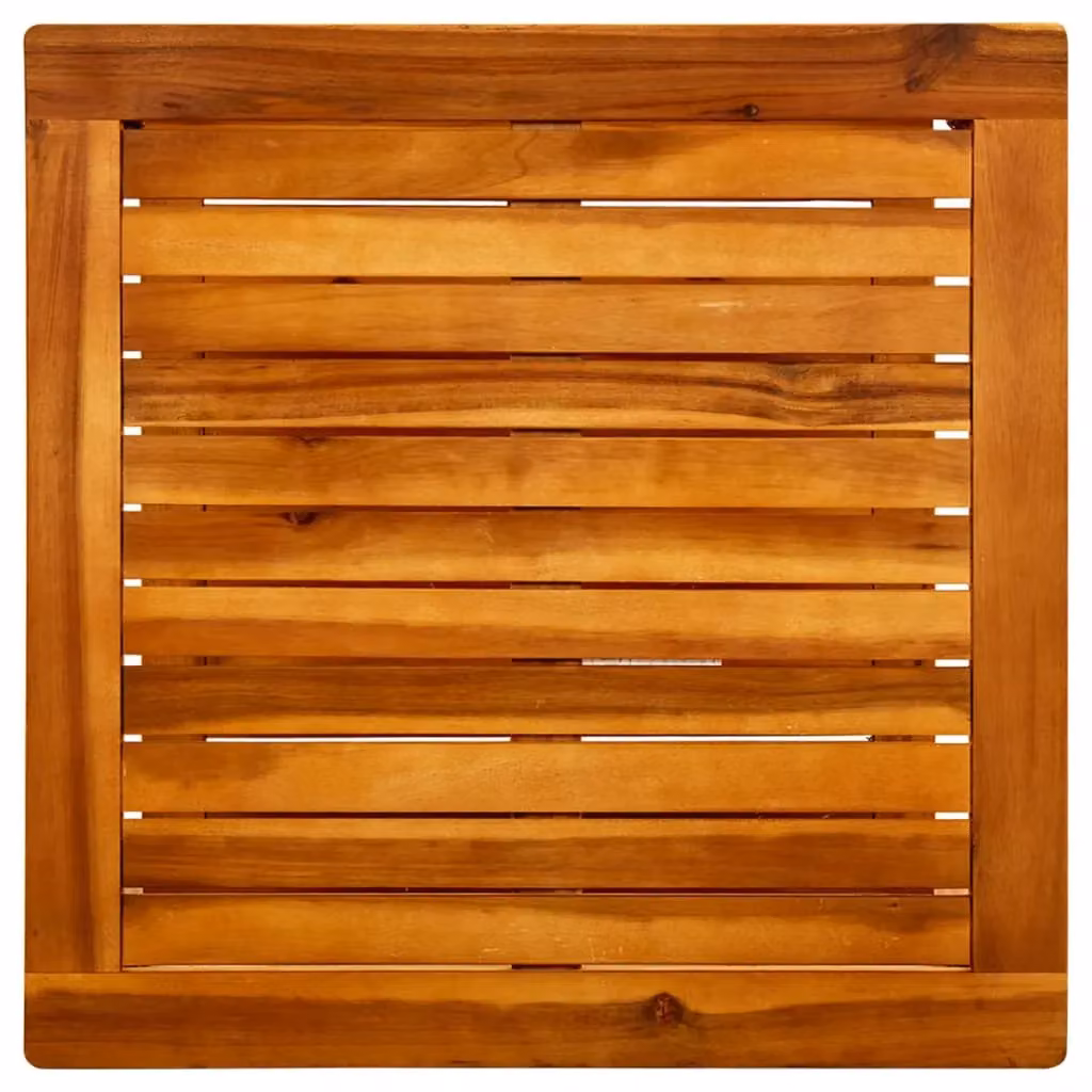 Berkfield Home Rustic Brown Solid Acacia Wood Coffee Table, W/D/H: 60 x 60 x 45 cm – 2