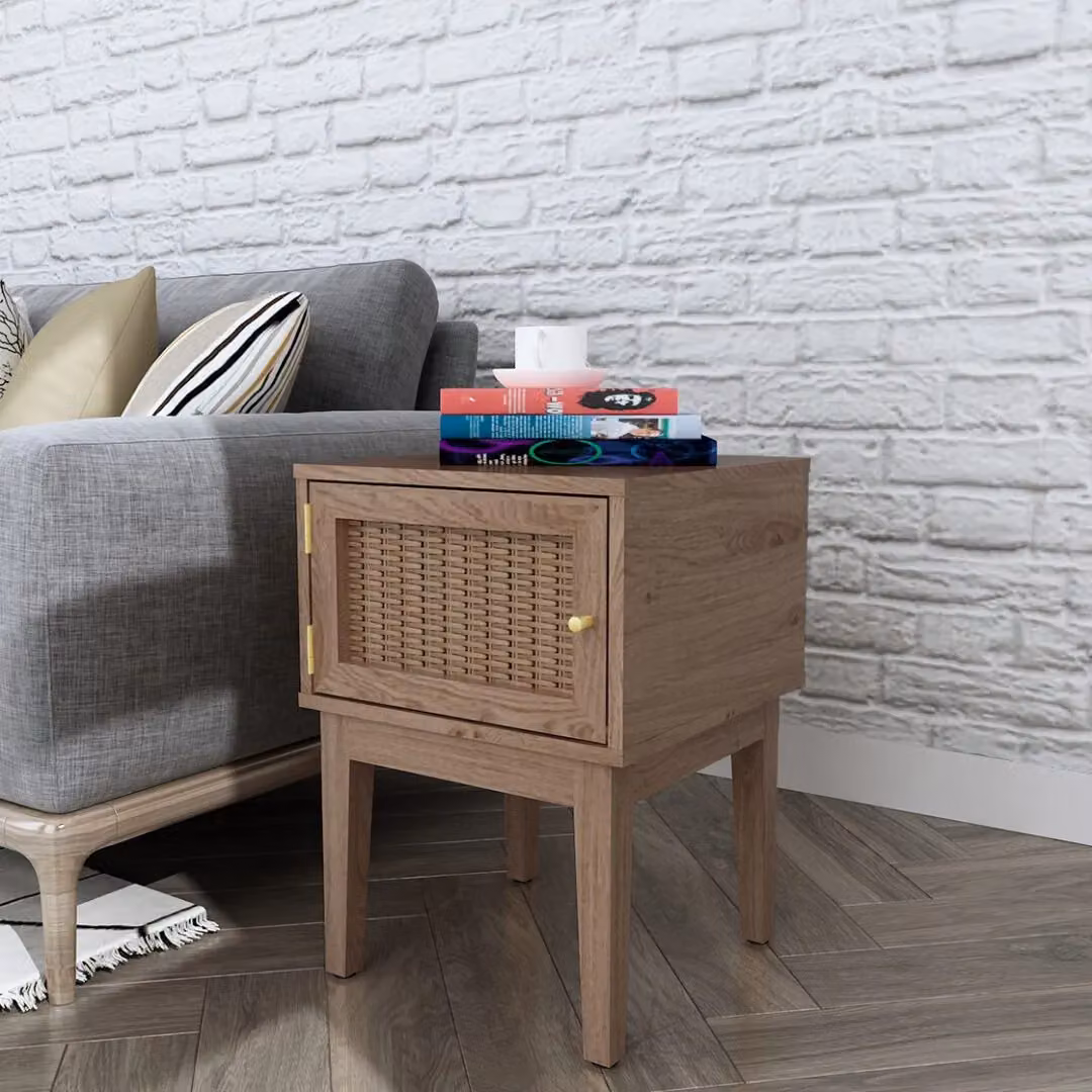netfurniture Nouge Lamp Table in Light Oak, W/D/H: 40.0 x 39.7 x 55.2 cm – 2