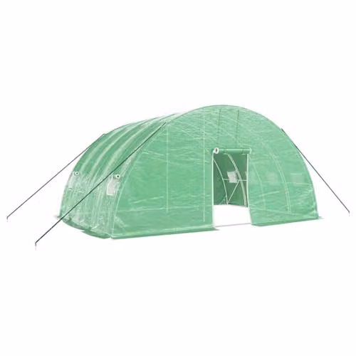 vidaXL Greenhouse with Steel Frame in Green, 24 m², W: 6 m x D: 4 m x H: 2.85 m – 1