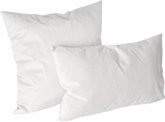 Havendro Set of 2 Cream Velvet Rectangular Cushions with Removable Covers W: 60 cm, H: 40 cm