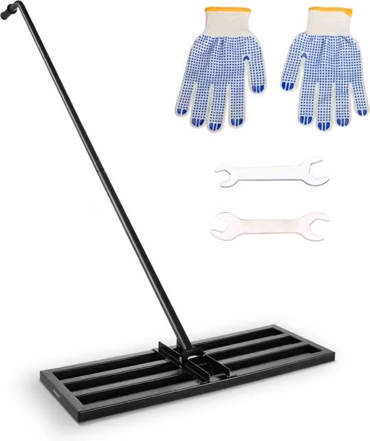 VonHaus Lawn Levelling Rake, 2m, Black