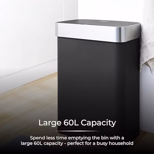 Tower Compact Sensor Bin, Large 60L, Black – 3