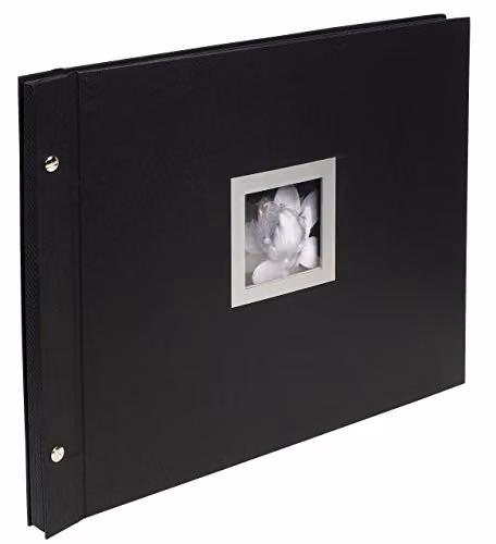 Exacompta Ceremony Wedding Photo Album with Black Windowed Cover, Black, 370 x 290 mm – 2