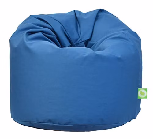 BeanLazy Large Cotton Bean Bag in French Blue with Removable Cover