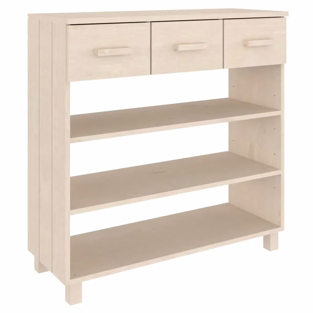 Berkfield Home HAMAR Console Table in Honey Brown Solid Pine Wood, W/D/H: 90 x 35 x 90 cm – 2