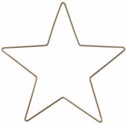 KDMD 20 Pack Gold Metal Star Wire Frames, 25.4 cm Diameter