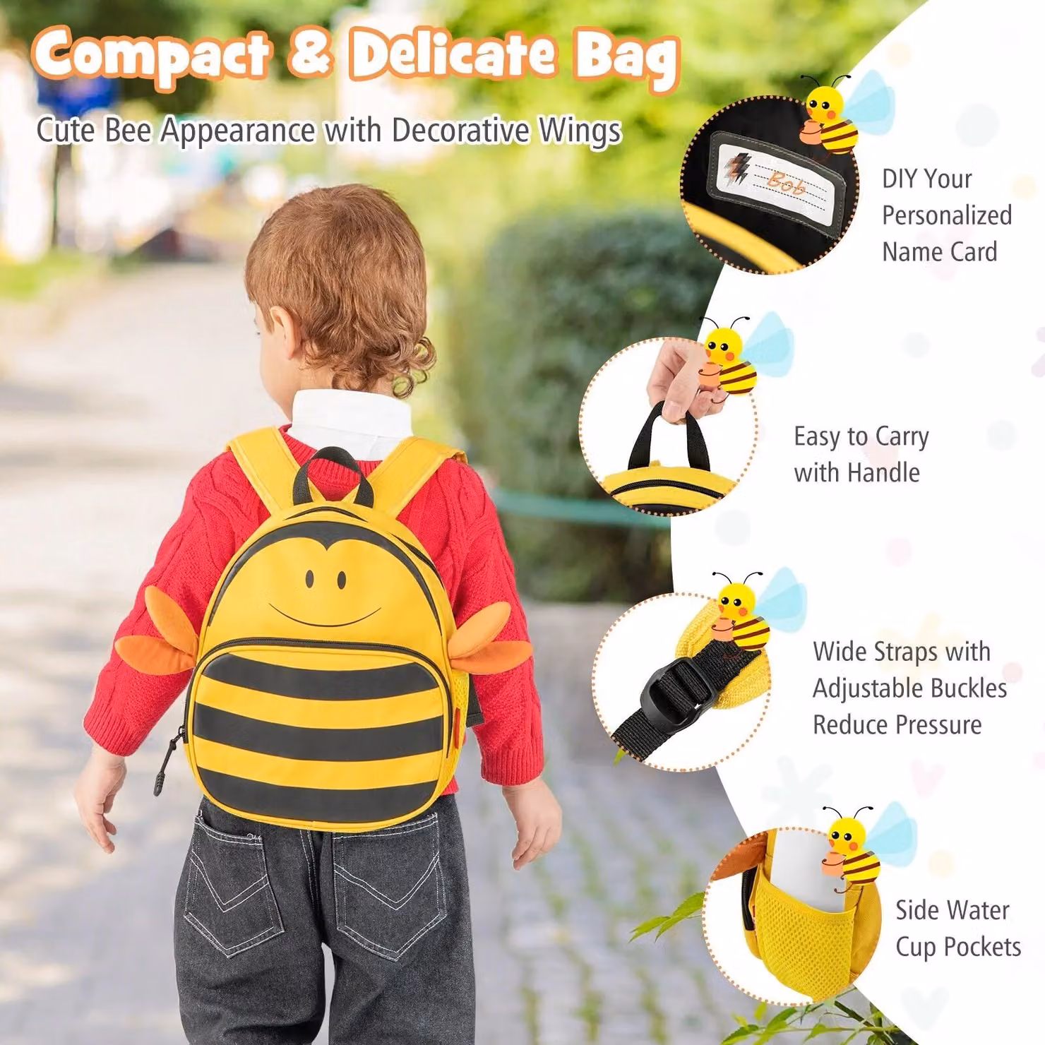 Costway Kids Ride-on and Carry-on Hardshell Suitcase Set of 2, Yellow and Multicolour – 2