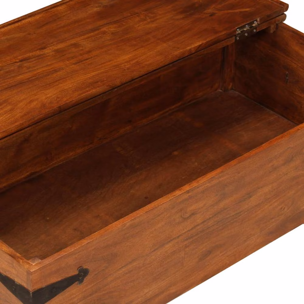 Berkfield Home Acacia Wood Coffee Table with Drop Leaf and Lift Mechanism, Brown, W: 110 cm, D: 55 cm, H: 35 cm – 3