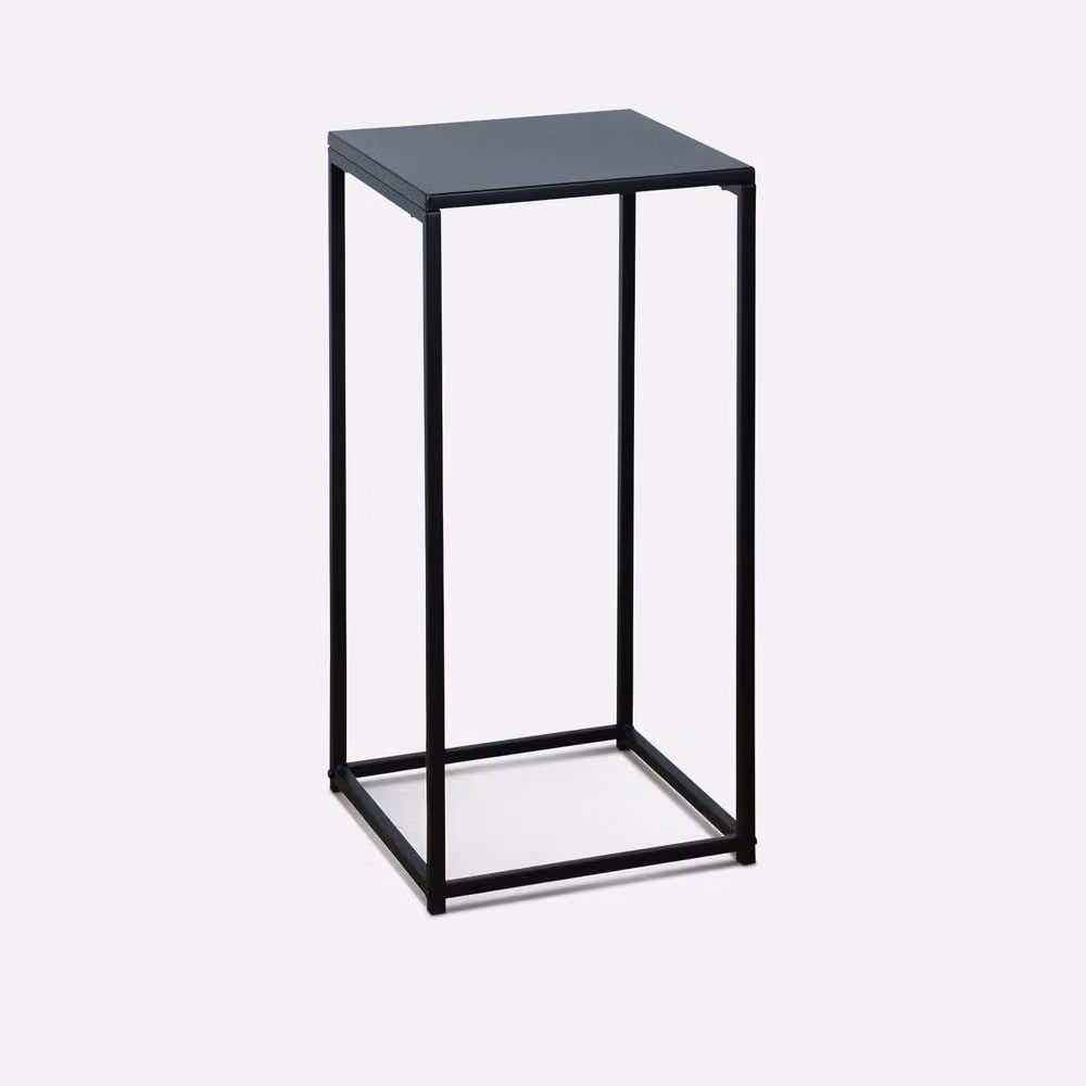 sweeek Pair of Industrial Black Metal Square Nested Side Tables – 2