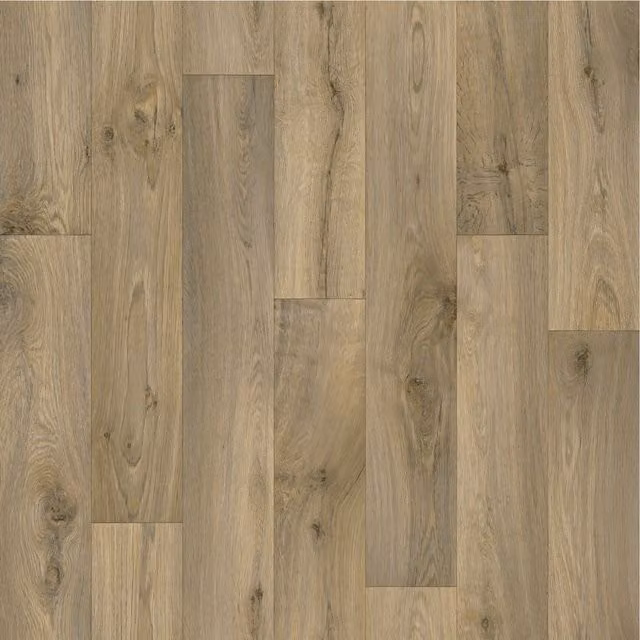 Primus Brown Wood Effect Felt Backed Vinyl Flooring Sheet, W: 200 cm, L: 300 cm, Thickness: 0.25 cm