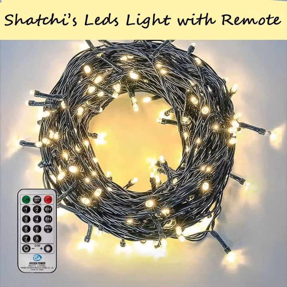 Shatchi 720 LED Warm White Outdoor Cluster Fairy Lights with Remote Control and Timer, 29m Copper String – 4