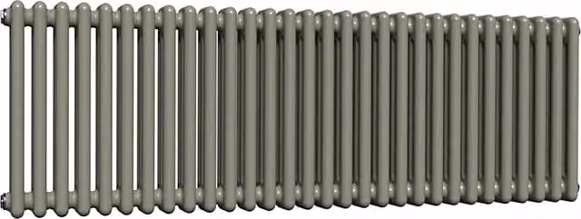 Lux Heat Horizontal 3 Column Steel Radiator in Green, W: 137 cm, H: 50 cm