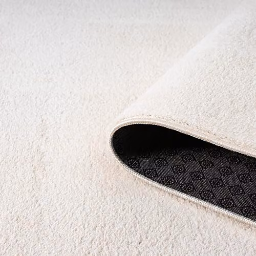 Desire Rugs Plain Modern Washable Non-Slip Living Room Area Rug, Beige/White, W: 60 cm, D: 100 cm – 2
