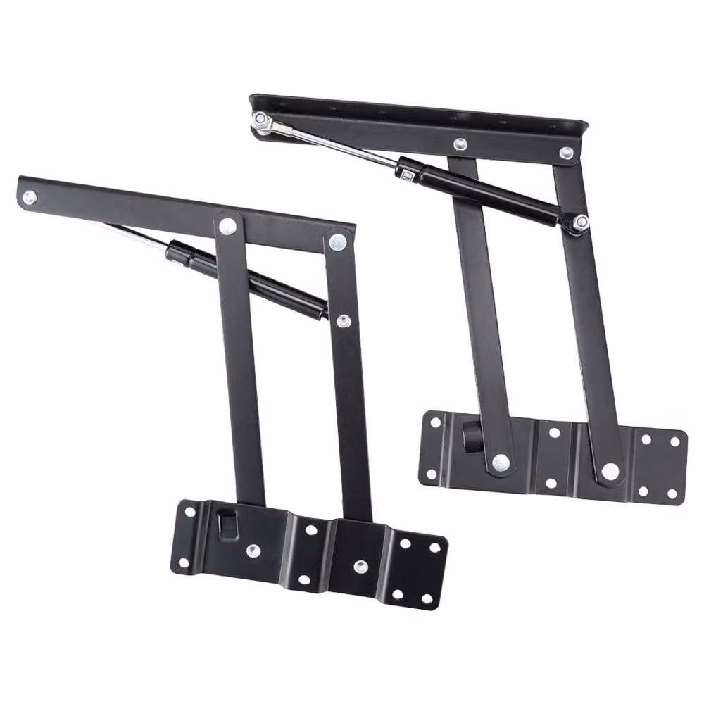 NESTLUNE 2-Piece Black Steel Coffee Table Lifting Frame with Folding Spring Lift Up Mechanism – 3