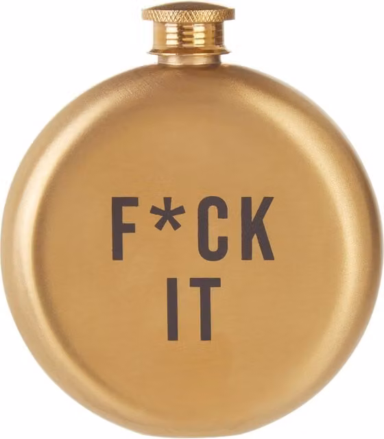 Orsina Vintage Design Stainless Steel Hip Flask in Gold