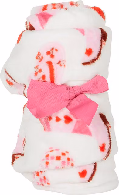 My Home Cowboy Printed White Fleece Throw