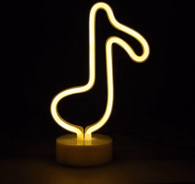 Simpa LED Musical Note Neon Novelty Light in Warm White