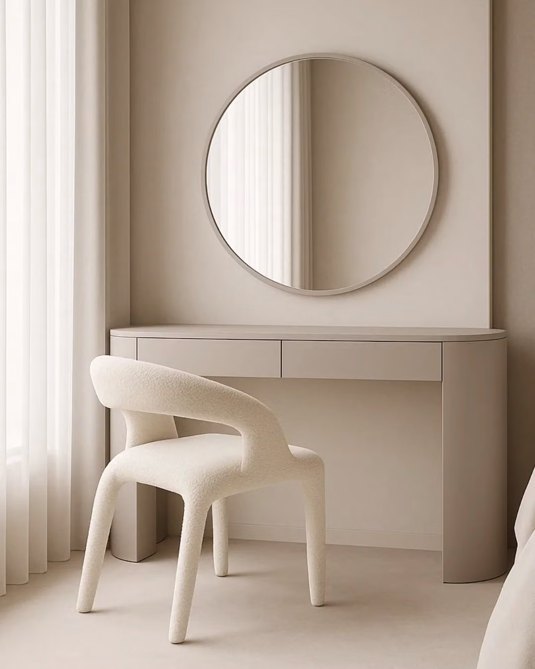 Tommy Franks Oakura Console Table in Matte Beige