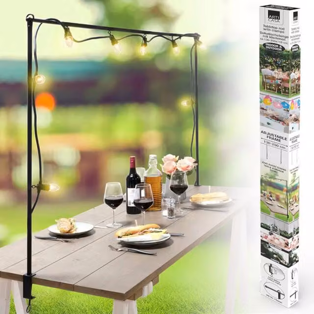 EONLION Black Metal Tabletop Hanging Display Pole Decoration – 1