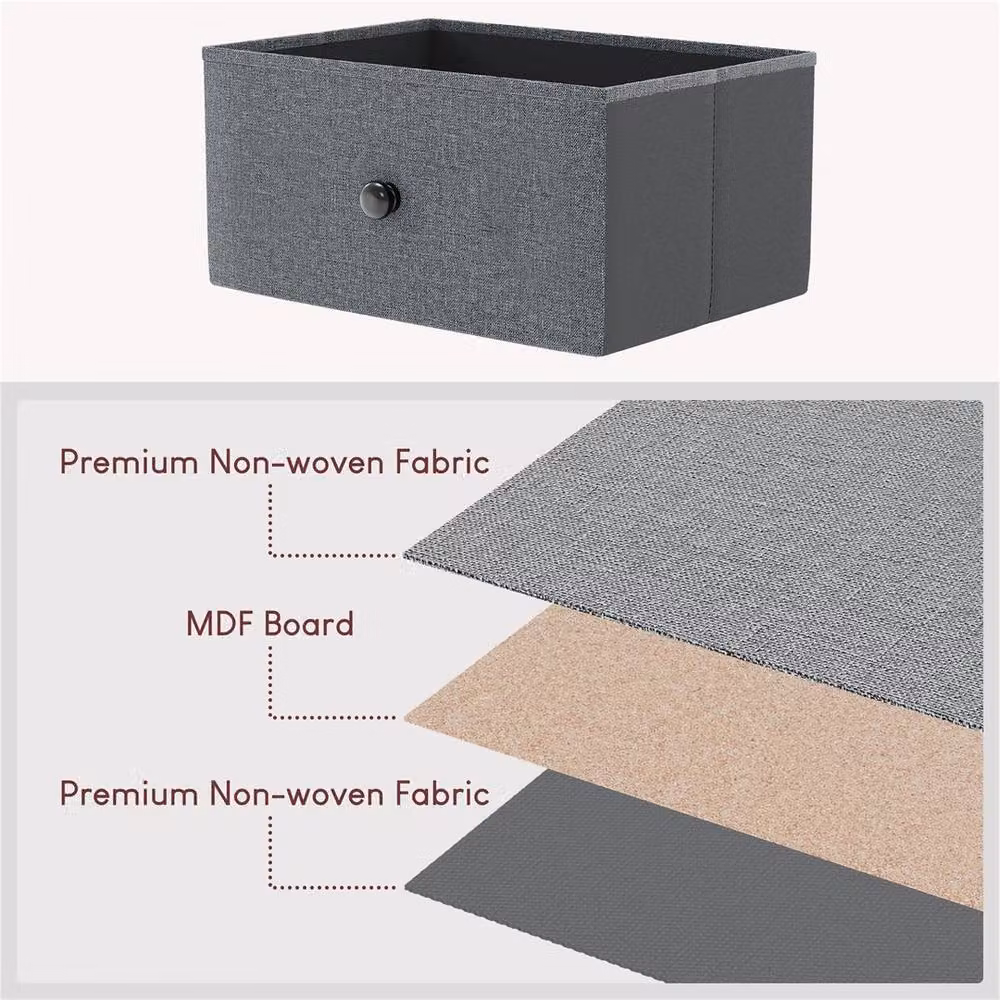 FORGEVIO 10 Drawer Fabric Chest of Drawers in Grey – 3