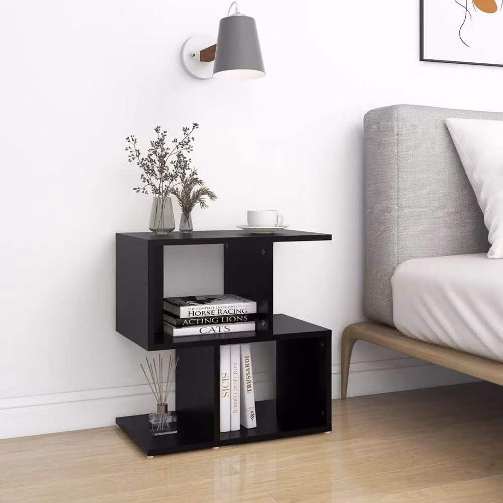 Berkfield Home Elegant Bedside Cabinets, 2 Piece Set in Black, W/D/H: 50 x 30 x 51.5 cm – 1