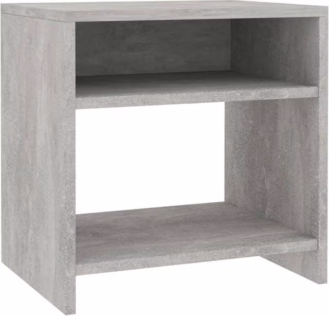 Berkfield Home Bedside Cabinet in Concrete Grey, W/D/H: 40 x 30 x 40 cm