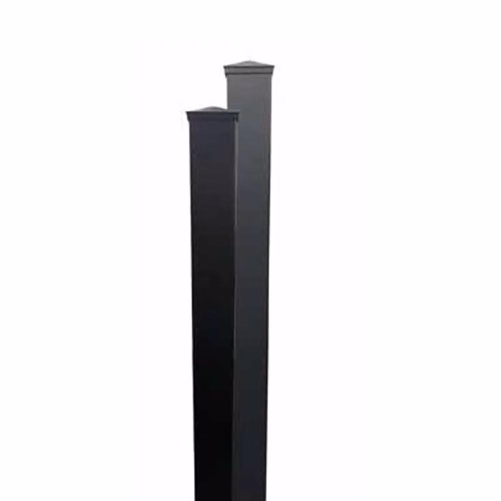 Ready Made Gates Aluminium Surface or Sunken Pedestrian Gate Receiver Post, Grey, W: 5 cm, D: 8 cm, H: 200 cm – 2
